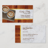 Cartes de visite de slogans de café-restaurant (Devant / Derrière)