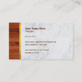 Cartes de visite de slogans de café-restaurant (Dos)