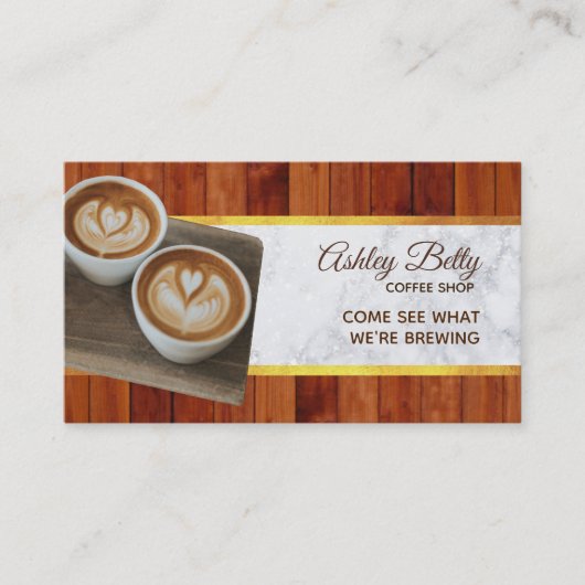 Cartes de visite de slogans de café-restaurant (Devant)