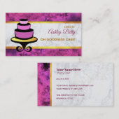 Cartes de visite de slogans de chef de pâtisserie (Devant / Derrière)