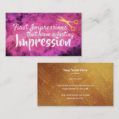 cartes de visite de slogans de coiffeur (Devant / Derrière)