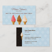 Cartes de visite de slogans de crème glacée (Devant / Derrière)