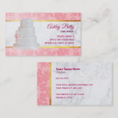 Cartes de visite de slogans de fabricant de gâteau (Devant / Derrière)