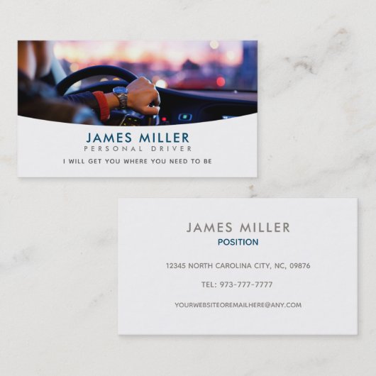 Cartes de visite de Slogans de pilote (Devant / Derrière)