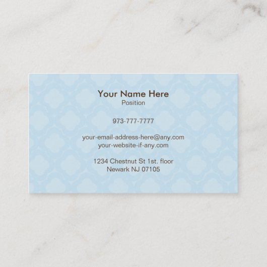 Cartes de visite de slogans de Smoothies (Dos)