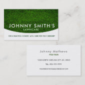 Cartes de visite de slogans de soin de pelouse (Devant / Derrière)