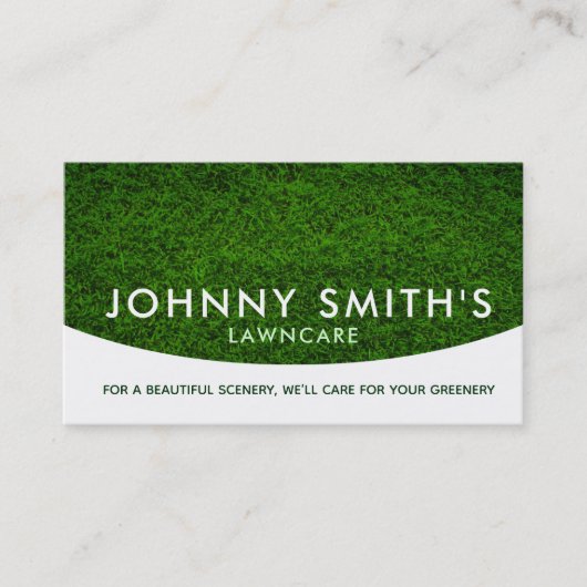 Cartes de visite de slogans de soin de pelouse (Devant)