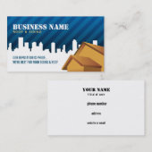 Cartes de visite de slogans de toiture et de voie (Devant / Derrière)