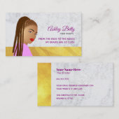 Cartes de visite de slogans de tresses (Devant / Derrière)