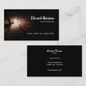 Cartes de visite de slogans d'électricien (Devant / Derrière)