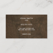 Cartes de visite de slogans d'excavation (Dos)