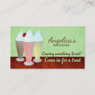 Cartes de visite de Smoothies