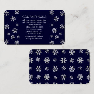 Cartes de visite de snowflake