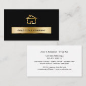 Cartes de visite de société d'assurance des titres (Devant / Derrière)