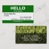 Cartes de visite de soin de pelouse (Devant / Derrière)