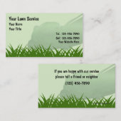 Cartes de visite de soin de pelouse (Devant / Derrière)