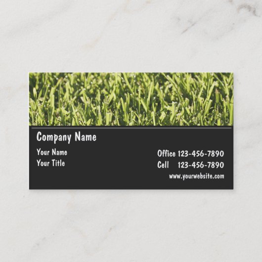 Cartes de visite de soin de pelouse (Devant)
