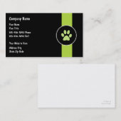 Cartes de visite de soin des animaux familiers (Devant / Derrière)