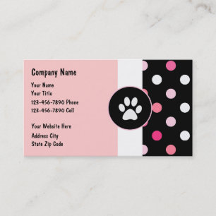 Cartes de visite de soin des animaux familiers