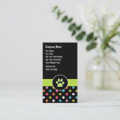 Cartes de visite de soin des animaux familiers (Debout devant)