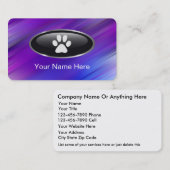 Cartes de visite de soin des animaux familiers (Devant / Derrière)