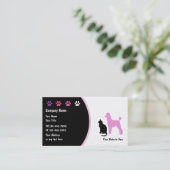 Cartes de visite de soin des animaux familiers (Debout devant)