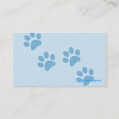 Cartes de visite de soin des animaux familiers (Dos)