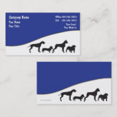 Cartes de visite de soin des animaux familiers (Devant / Derrière)