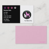 Cartes de visite de soin des animaux familiers (Devant / Derrière)