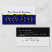 Cartes de visite de soin des animaux familiers (Devant / Derrière)