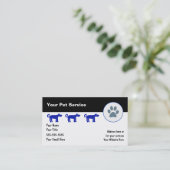 Cartes de visite de soin des animaux familiers (Debout devant)