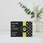 Cartes de visite de soin des animaux familiers (Debout devant)