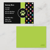 Cartes de visite de soin des animaux familiers (Devant / Derrière)