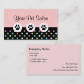 Cartes de visite de soins aux animaux (Devant / Derrière)