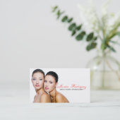 Cartes de visite de soins de la peau de beauté (Debout devant)