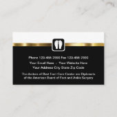 Cartes de visite de soins de pieds de podiatrie cl (Dos)