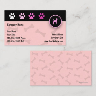 Cartes de visite de soins pour animaux