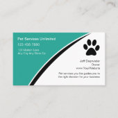 Cartes de visite de soins pour animaux (Devant)