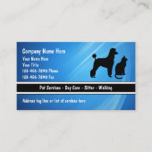 Cartes de visite de soins pour animaux (Devant)