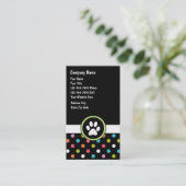 Cartes de visite de soins pour animaux (Debout devant)