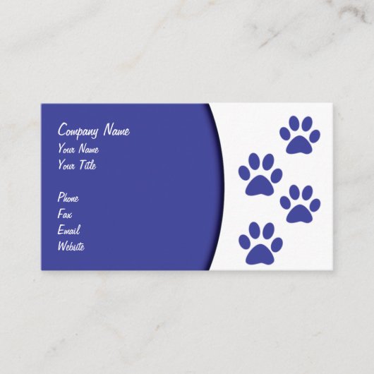 Cartes de visite de soins pour animaux (Devant)