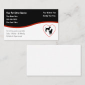 Cartes de visite de soins pour animaux (Devant / Derrière)
