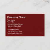 Cartes de visite de soins pour animaux (Dos)