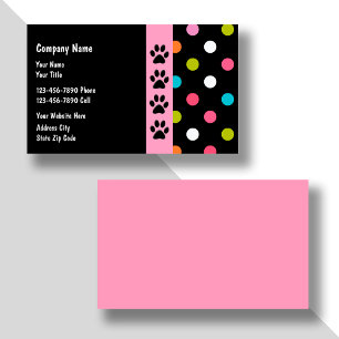 Cartes de visite de soins pour animaux