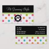 Cartes de visite de soins pour animaux (Devant / Derrière)