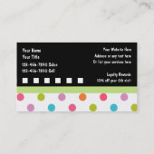 Cartes de visite de soins pour animaux (Dos)