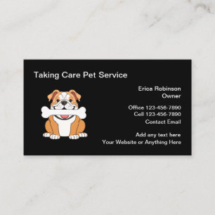 Cartes de visite de soins pour animaux de compagni