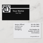 Cartes de visite de soins vétérinaires pour animau (Devant / Derrière)