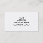 Cartes de visite de soirée de New York (Dos)