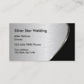 Cartes de visite de soudage de look métallique (Devant)